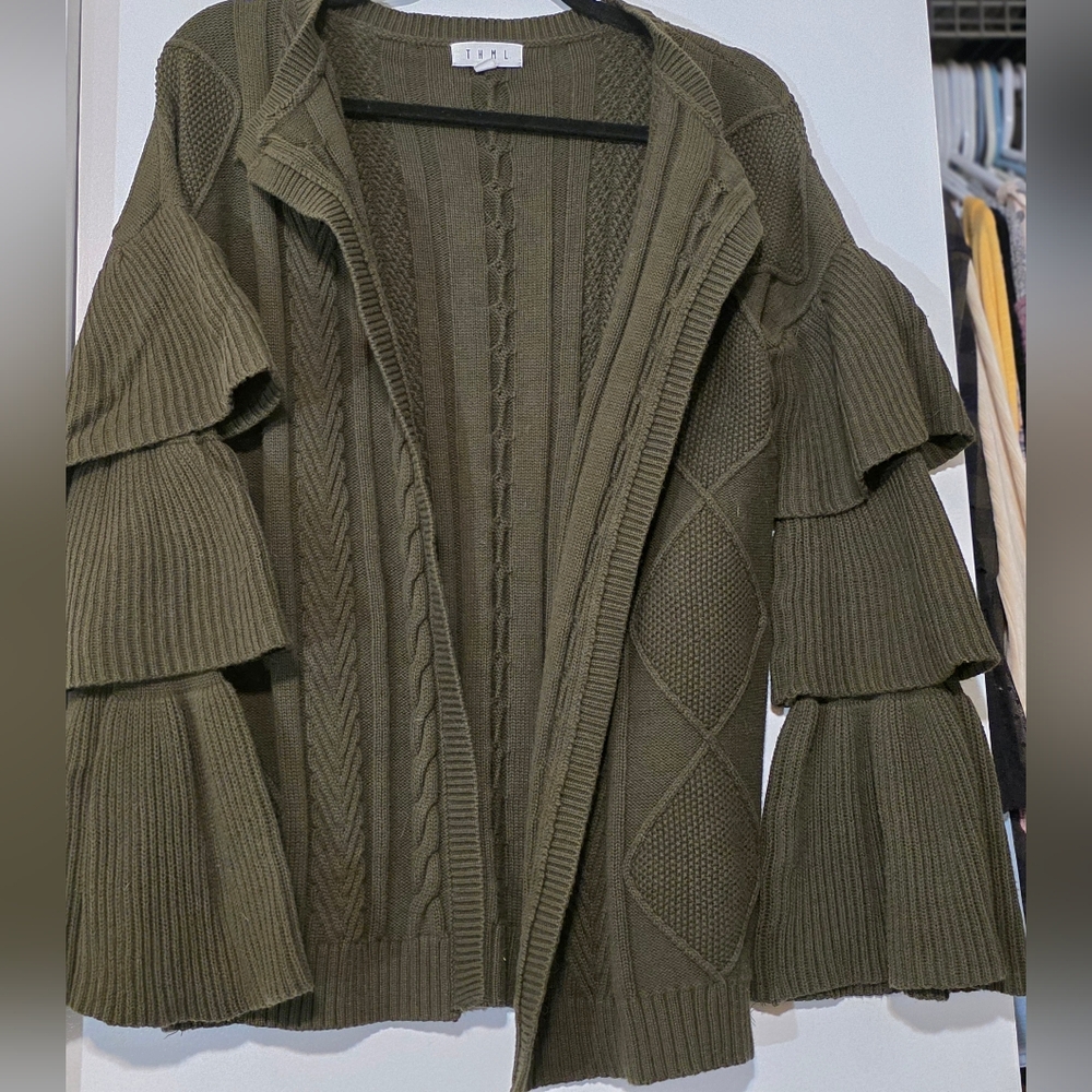 Olive Green Cardigan